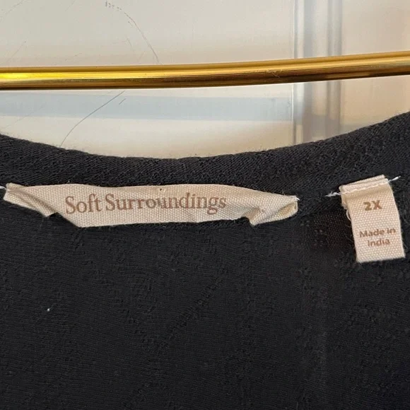 Soft Surroundings Black Tank Bailey Maxi Dress Sleeveless Pockets 2X Plus 5FG41 - Picture 7 of 12